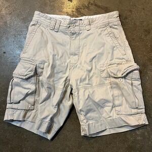 Polo Ralph Lauren Cargo Shorts Mens 33 Tan Khaki Classic Chino Cotton Twill